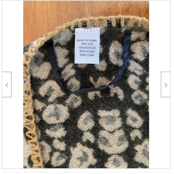 OPEN FRONT LEOPARD PRINT JACKET WRAP SWEATER OS - Picture 12 of 16